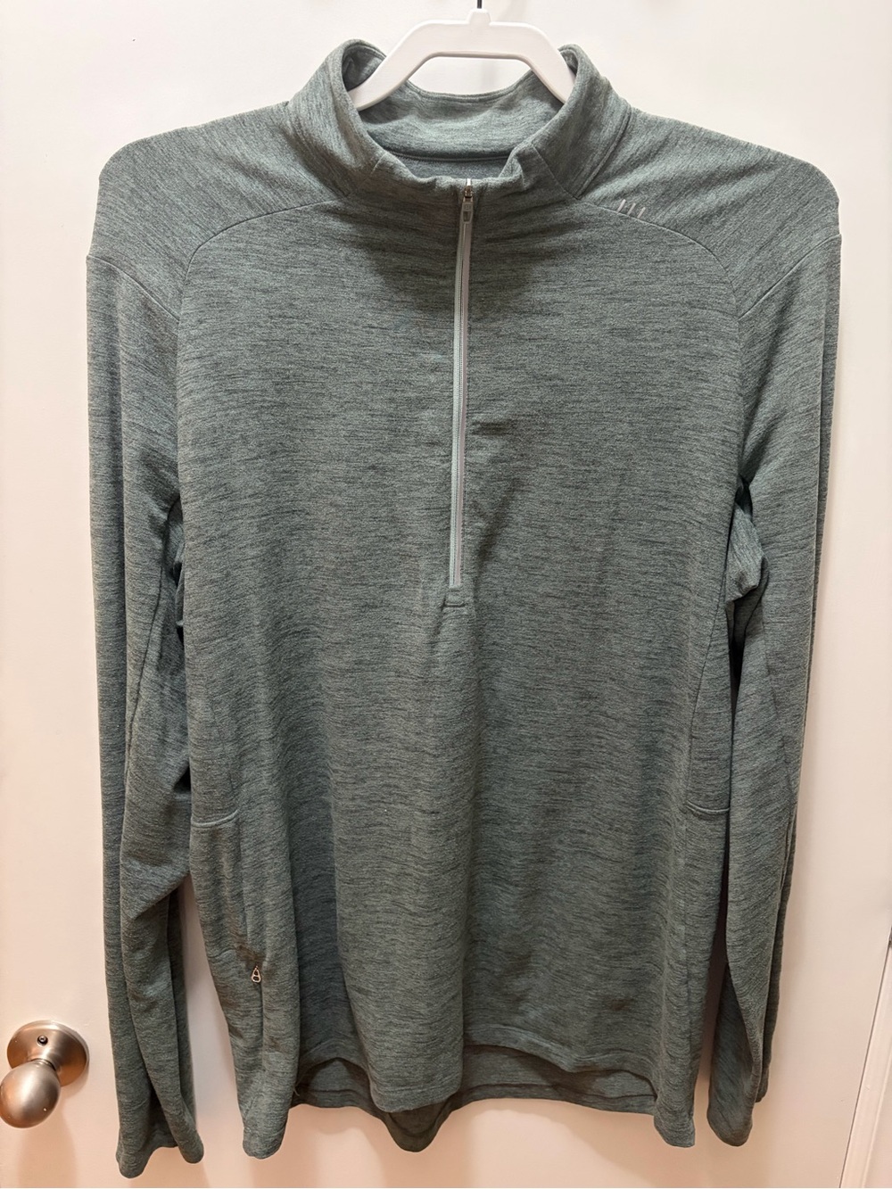 lululemon Surge Warm 1/2 Zip (Tri Colour Rulu Silver, Blue Sheer, Blue)